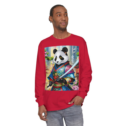 Cyberpunk Samurai Panda Long Sleeve T-Shirt