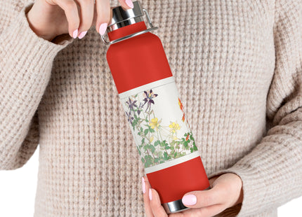 Aquilegia Flower by Tanigami Kônan Copper Vacuum Insulated Bottle, 22oz