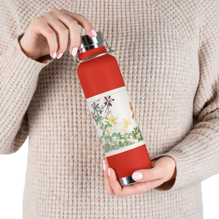 Aquilegia Flower by Tanigami Kônan Copper Vacuum Insulated Bottle, 22oz