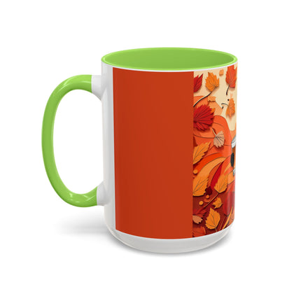 Siamese Cat at an Autumn Harvest Fair Colorful Mugs (11oz, 15oz)