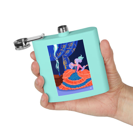 Rococo Stage Siren Flask – Theatrical Grace & Elegant Drama