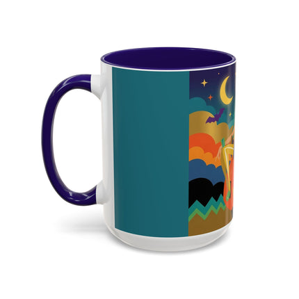🌙🎃 The Witch Of Crescent Moon Pumpkin Colorful Mug – Colorful Halloween Charm