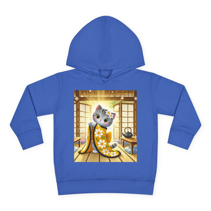 Playful Kitten in the Tea Room Toddler Pullover Fleece Hoodie