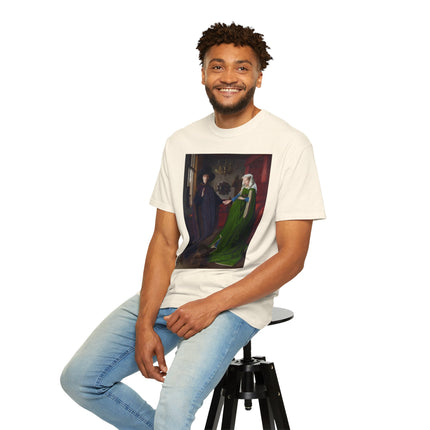 Arnolfini Portrait by Jan Van Eyck Unisex Garment-Dyed T-shirt