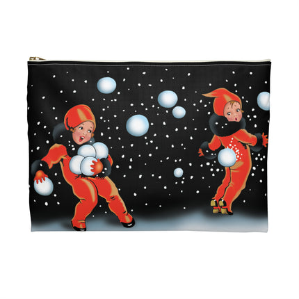 A Festive Snowball Accessory Pouch