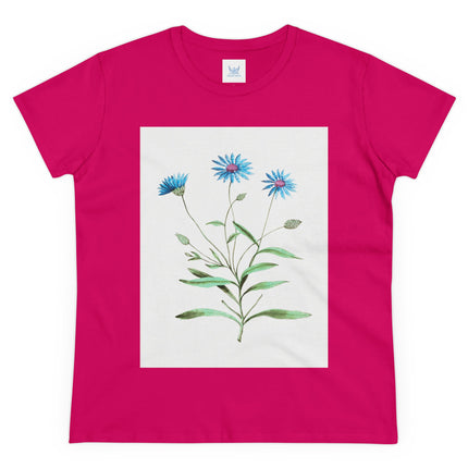Blue Strawflower by Anselmus Boëtius de Boodt Women's Midweight Cotton Tee