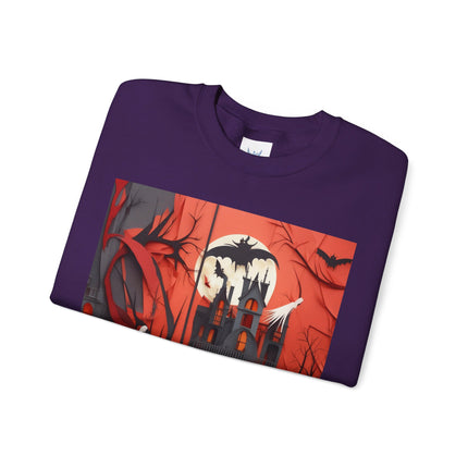 Halloween Night Scene Unisex Heavy Blend™ Crewneck Sweatshirt