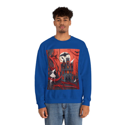Halloween Night Scene Unisex Heavy Blend™ Crewneck Sweatshirt