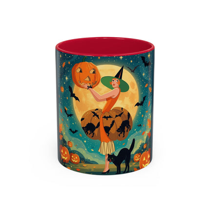🦇🎃 The Witch Of Batwing Pumpkin Hollow Colorful Mug – Moonlit Halloween Charm