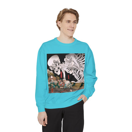 Mitsukuni Defying the Skeleton Spectre by Utagawa Kuniyoshi Garment-Dyed Sweatshirt