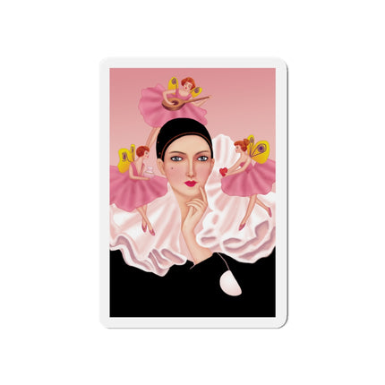Pierrot & Fairies Dressed in Pink by Sofia Chiostri Die-Cut Magnets (5 Sizes)