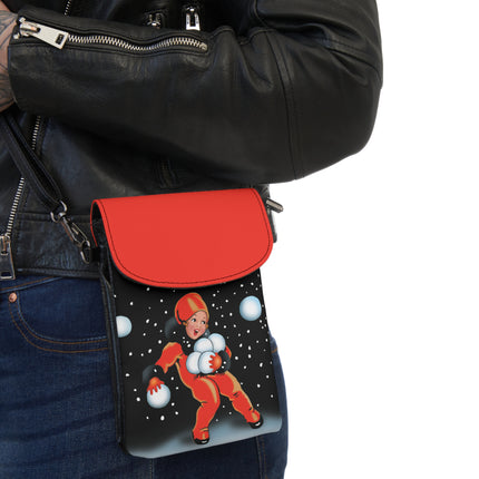 Festive Snowball Small Cell Phone Wallet