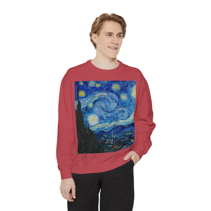 The Starry Night by Vincent Van Gogh Garment-Dyed Sweatshirt