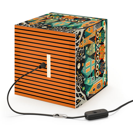 Night of the Trick-or-Treating Owlets Light Cube Lamp