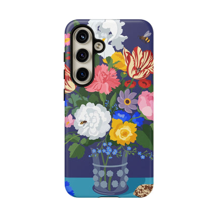 Midnight Floral Bouquet Phone Case – Vibrant Blooms & Enchanted Garden
