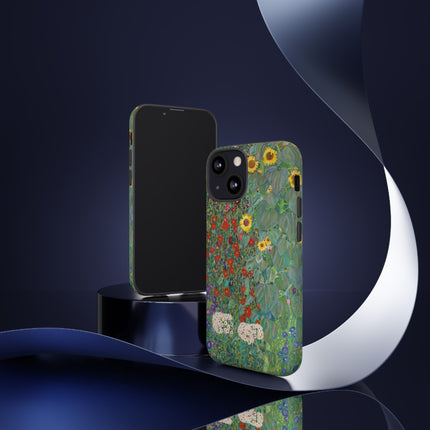 Farm Garden with Sunflowers by Gustav Klimt Phone Cases