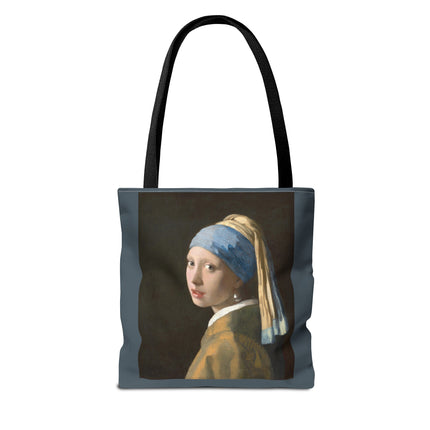 Girl with a Pearl Earring by Johannes Vermeer Tote Bag (AOP)