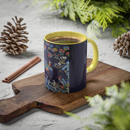 Rank Badge with Mandarin Duck Colorful Mugs, 11oz