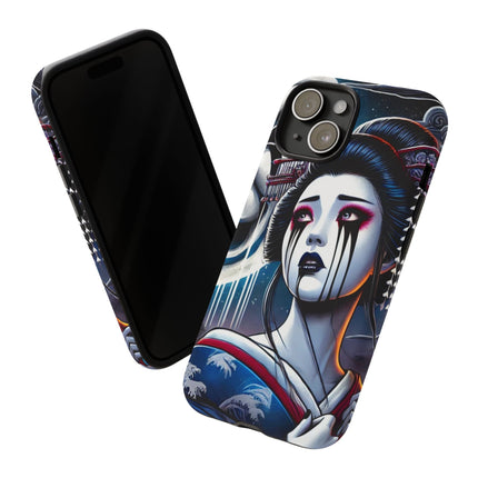 Geisha’s Black Ink Tears Phone Cases