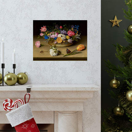 Flower Still Life by Ambrosius Bosschaert Matte Horizontal Posters