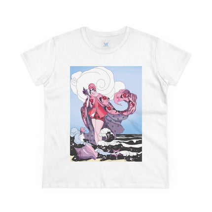 Goddess of the Swirling Sea Midweight Cotton Tee
