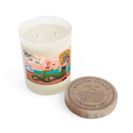 Mermaid with Parasol and Cupid by George Barbier Scented Candle - Full Glass, 11oz
