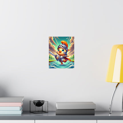 🦆⚔️ Valiant Duck Matte Vertical Poster – Courage, Adventure & Heroic Charm