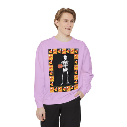 Candy Corn Skeleton Unisex Garment-Dyed Sweatshirt