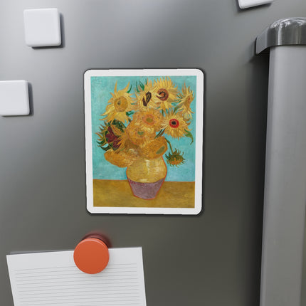 Vase with Twelve Sunflowers by Vincent Van Gogh Die-Cut Magnets (5 Sizes)