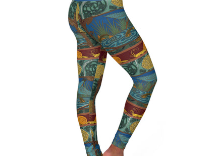 Kingfisher & Fish by Maurice Pillard Verneuil High Waisted Yoga Leggings (AOP)