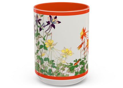 Aquilegia Flowers by Tanigami Kônan Colorful Mugs (11oz, 15oz)