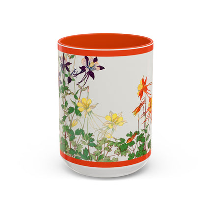 Aquilegia Flowers by Tanigami Kônan Colorful Mugs (11oz, 15oz)