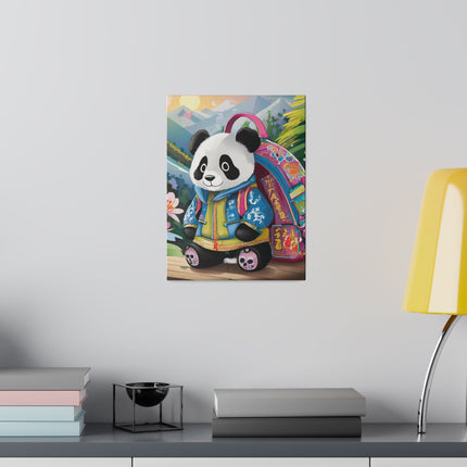 Baby Panda Matte Canvas, Stretched, 0.75"