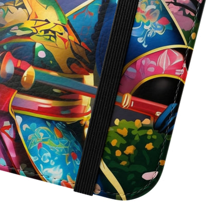 🦊⚔️ Cyberpunk Panda Samurai Flip Case – Futuristic Honor & Kitsune Spirit