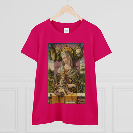 Madonna and Child by Carlo Crivelli Women's Midweight Cotton Tee