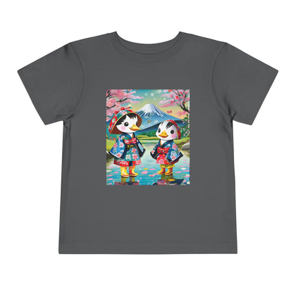 Rainy Day Ducks Toddler Short Sleeve Tee