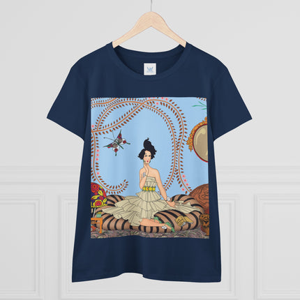 Minuit … ou l’appartement à la mode by George Barbier Women's Midweight Cotton Tee