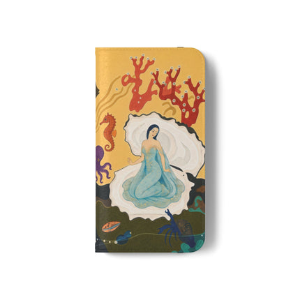 🐚🌊 The Lady Of The Enchanted Pearl Flip Case – Art Deco Undersea Fantasy