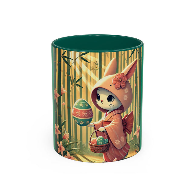 Geisha Kitten’s Easter Stroll Colorful Mugs (11oz, 15oz)