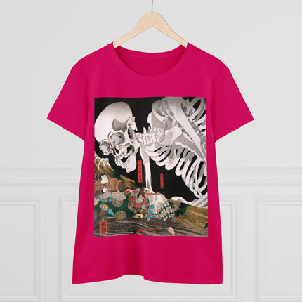 Mitsukuni Defying the Skeleton Spectre by Utagawa Kuniyoshi Women's Midweight Cotton Tee