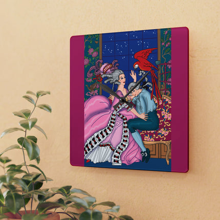 The Jealous Parrot by George Barbier Acrylic Wall Clock