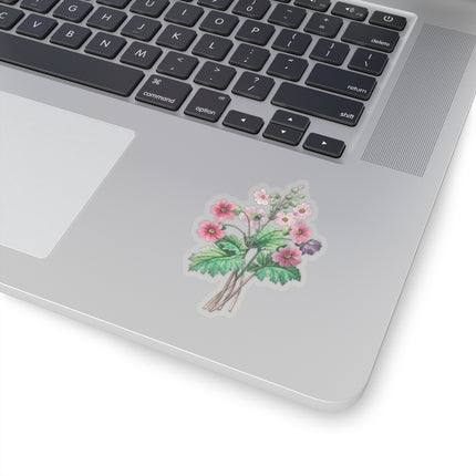 Chinese Primrose botanical illustration by Pierre-Joseph Redouté Kiss-Cut Stickers (4 Sizes)