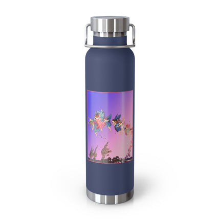 Fairies, Pixies, and Petals in Twilight's Embrace Copper Vacuum Insulated Bottle, 22 oz