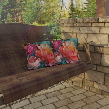Peonies in Full Bloom Outdoor Pillows