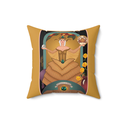 June & Pearl, Alexandrite (from the Gem Series) by Sofia Chiostri Spun Polyester Square Pillow