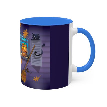 Whimsical Halloween Mischief Colorful Mugs, 11oz