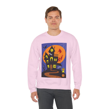 Halloween Night at the Haunted House Unisex Heavy Blend™ Crewneck Sweatshirt