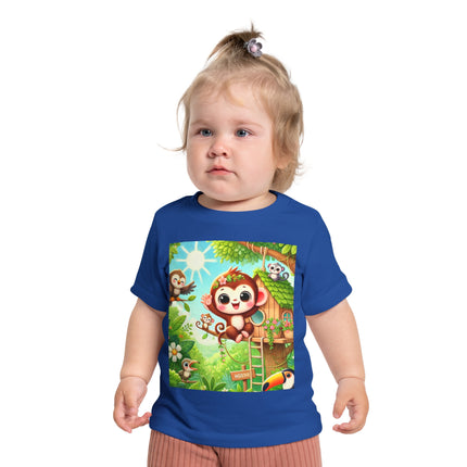 Monkey Treehouse Adventure Baby T-Shirt – Playful Jungle Fun & Everyday Comfort