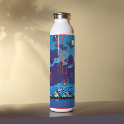Fireworks in Venice by George Barbier Slim Water Bottle