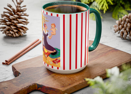 Art Deco Christmas Colorful Mugs (11oz, 15oz)
